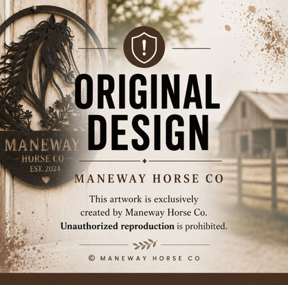 Galloping Horse Wind Farm Metal Sign – view 11