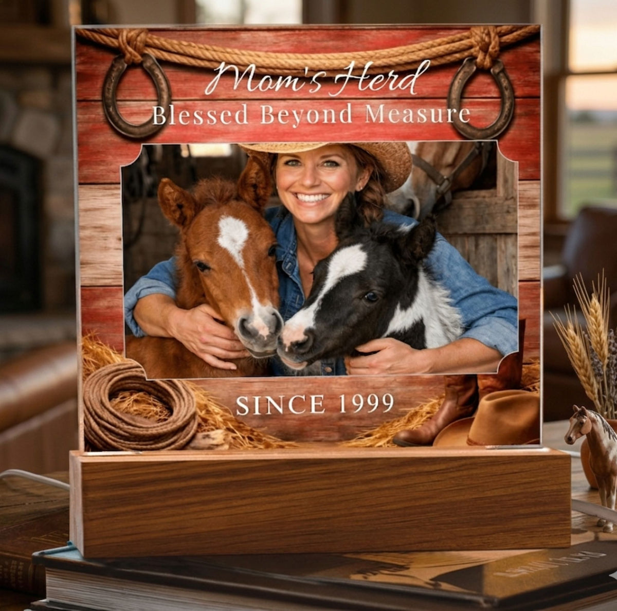 Blessed Beyond Measure Horse Mom Photo Plaque