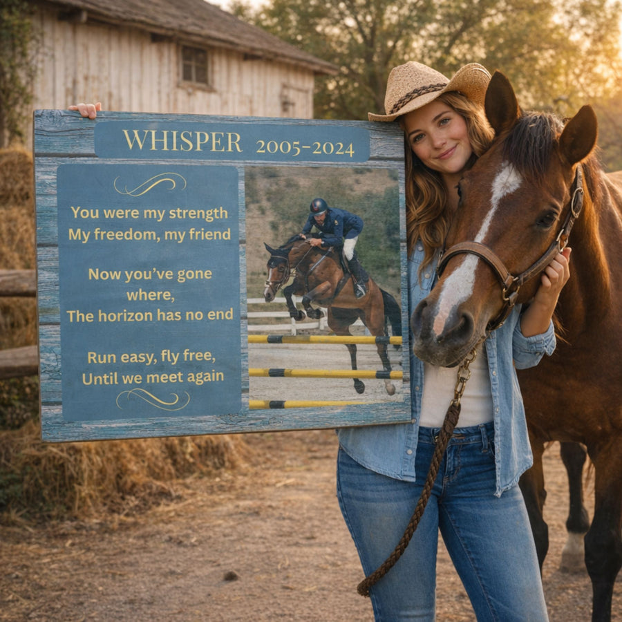 Whisper Horse Memorial Photo Canvas