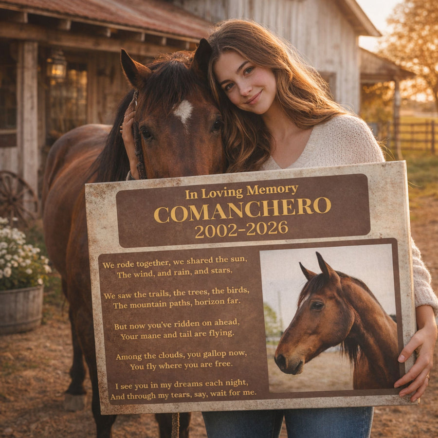 Comanchero Horse Memorial Photo Canvas