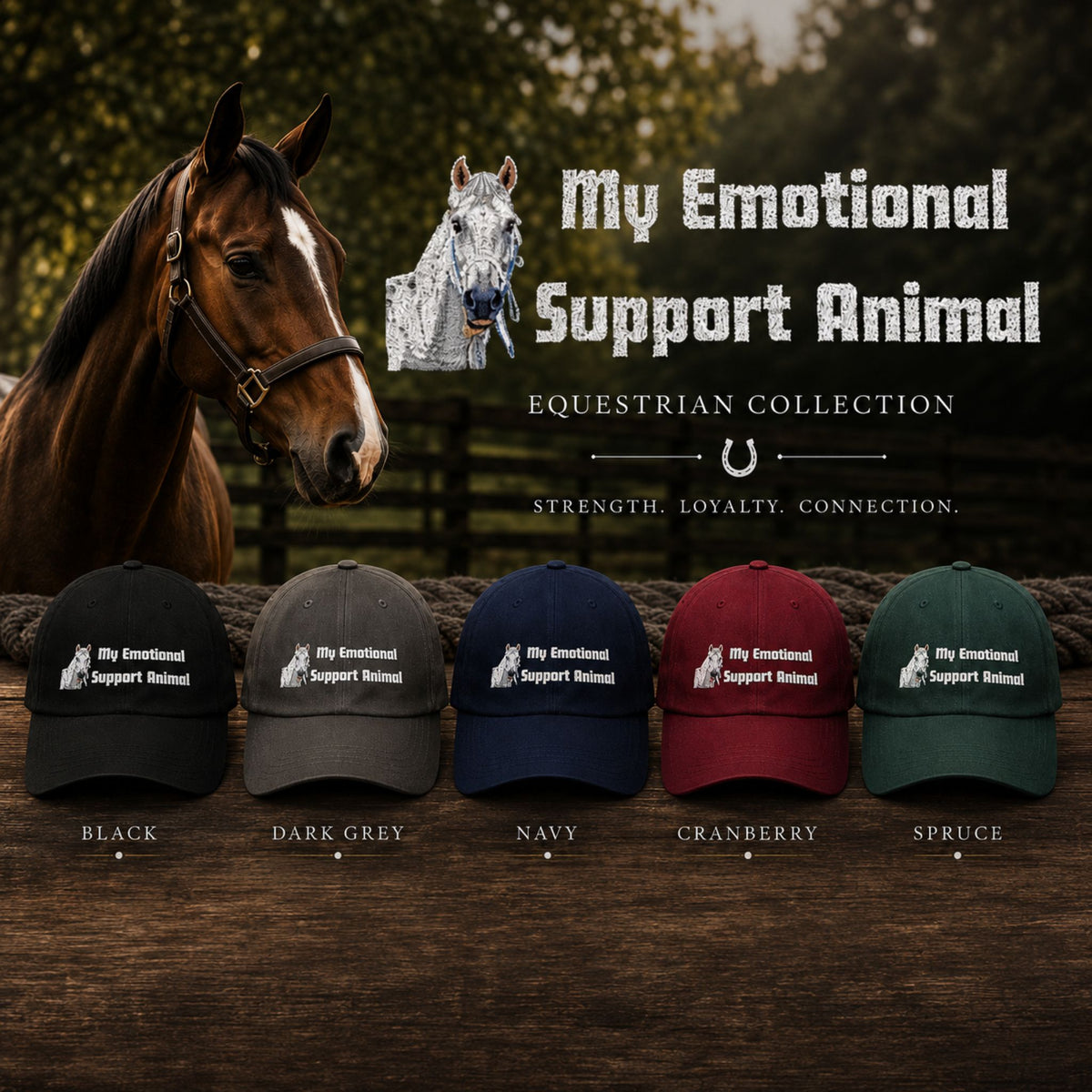 My Emotional Support Animal Horse Cap – view 4
