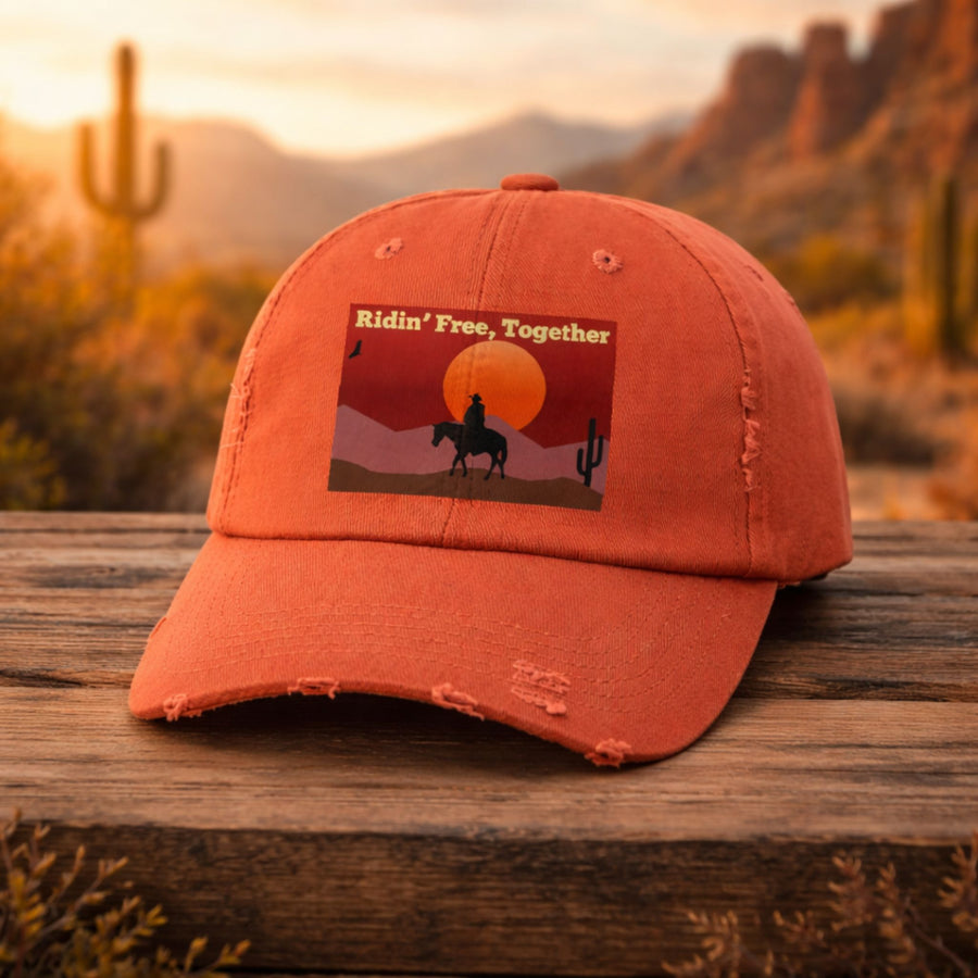 Ridin' Free Together Distressed Cap