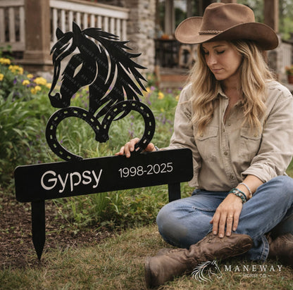 Gipsy Heart-Shaped Memorial Garden Sign – view 3