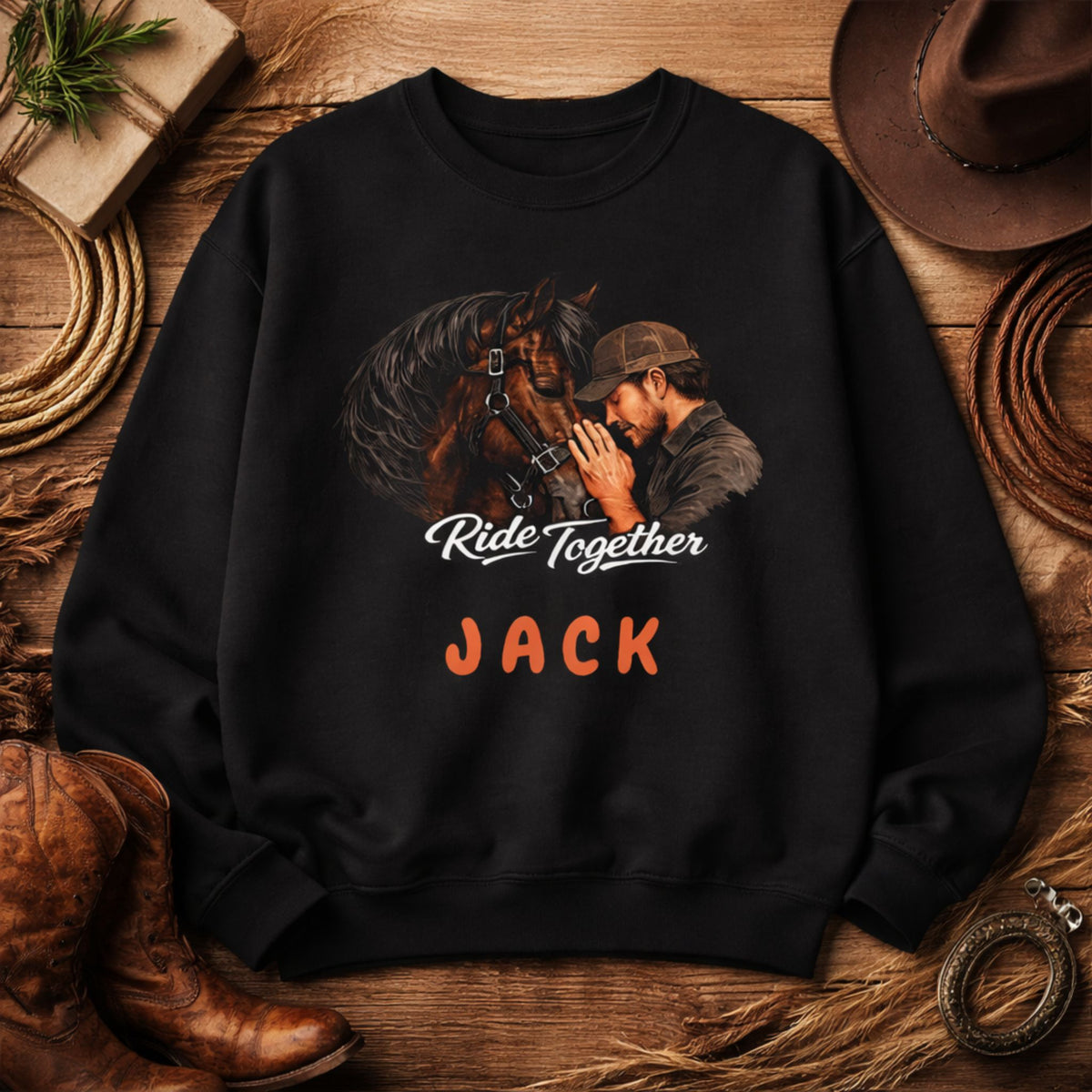 Ride Together Personalized Horse Sweatshirt