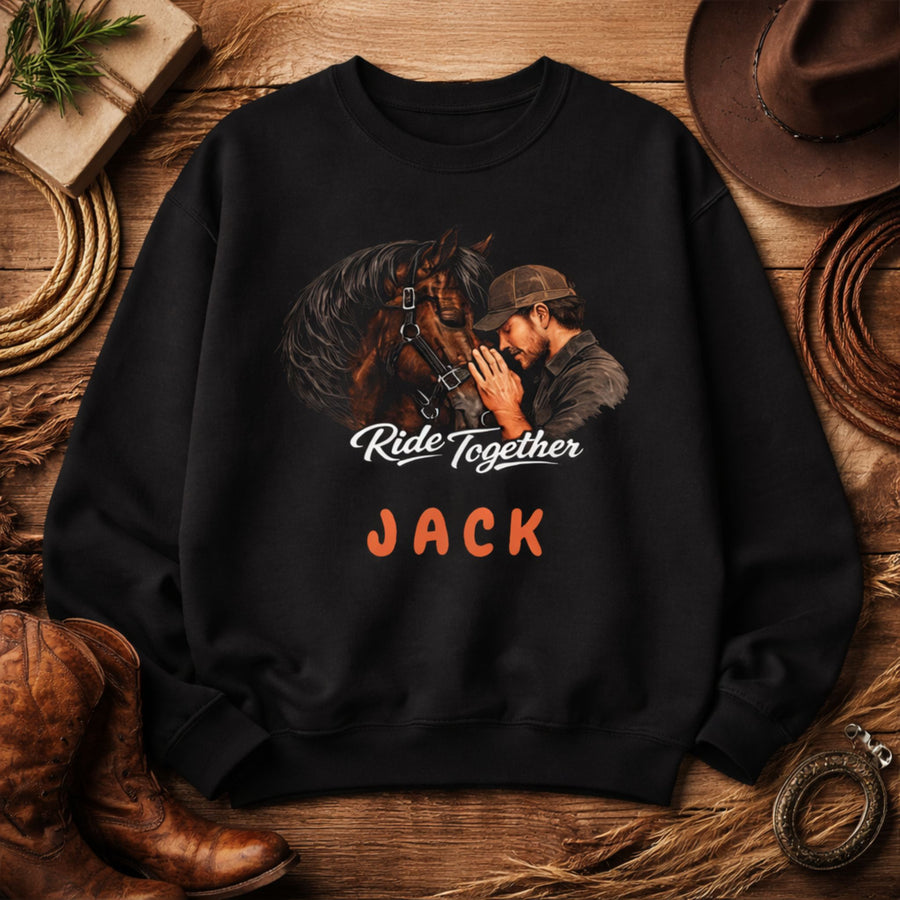 Ride Together Personalized Horse Sweatshirt