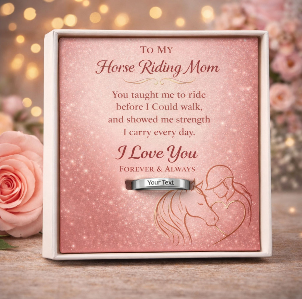 Personalized Horse Mom Ring – view 6