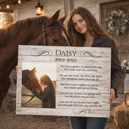 Daisy Horse Memorial Photo Canvas