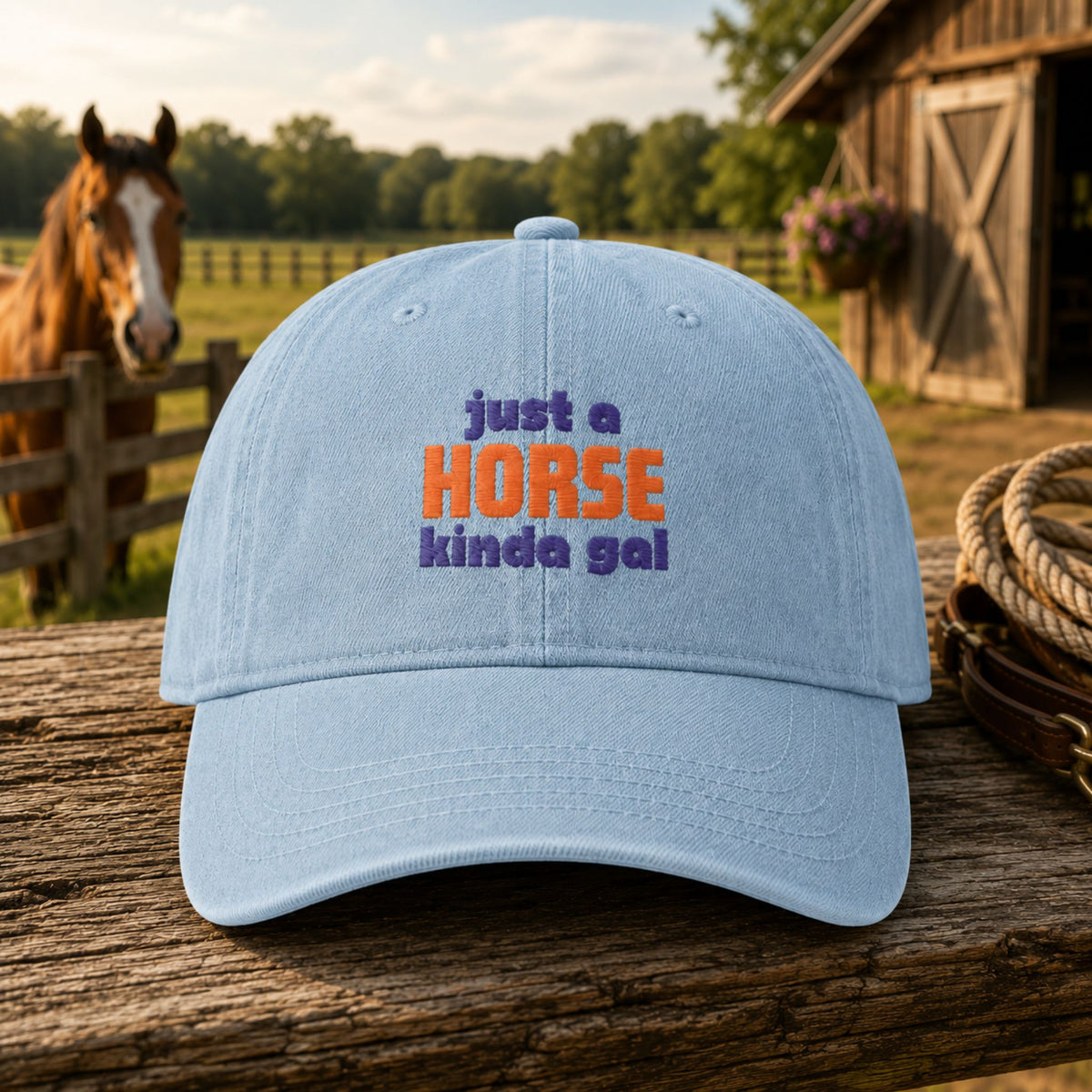 Just a Horse Kinda Gal Embroidered Cap
