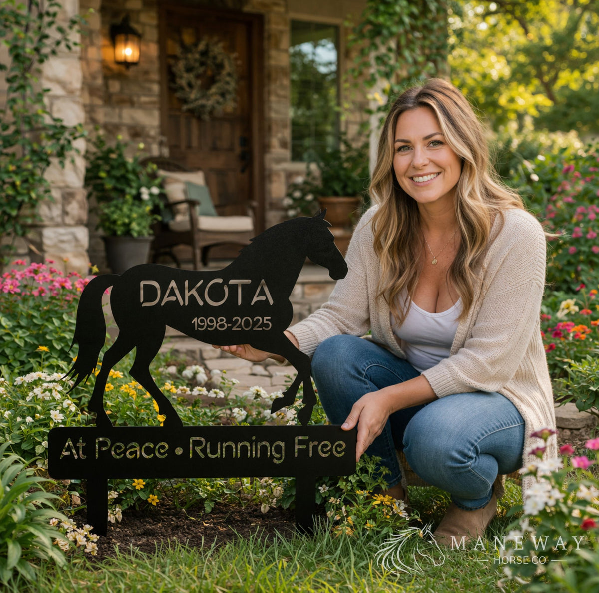 Horse Memorial Garden Sign + FREE Mug – view 2