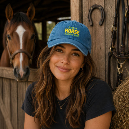 Just a Horse Kinda Gal Denim Cap – view 4