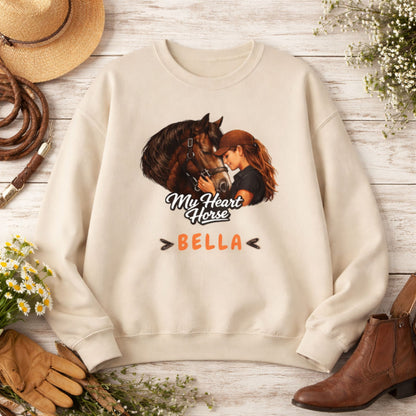 My Heart Horse Personalized Sweatshirt