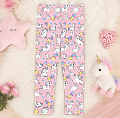 Pink Unicorn Kids Leggings