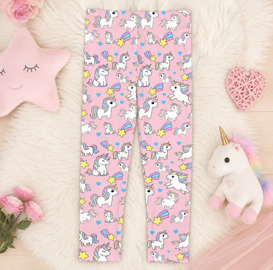 Pink Unicorn Kids Leggings