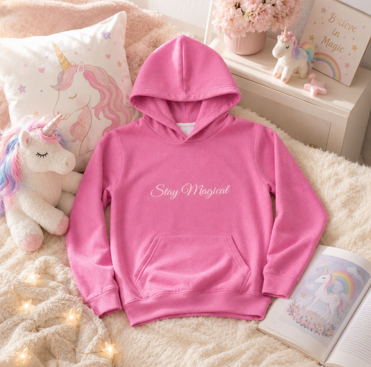 Stay Magical Pink Kids’ Hoodie