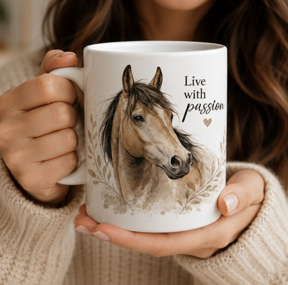Live with Passion Horse Mug