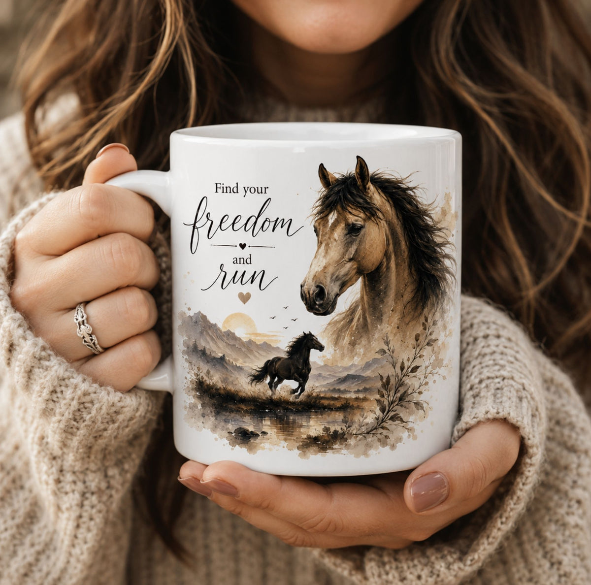 Find Your Freedom Horse Mug