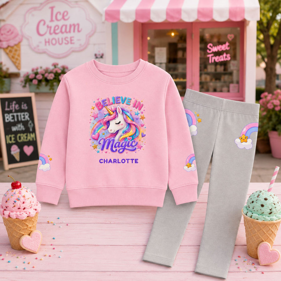 Believe in Magic Personalized Unicorn Outfit Set