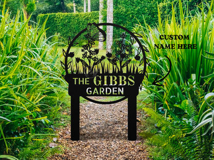 Custom Family Name Yard Sign-Outdoor Garden Decor