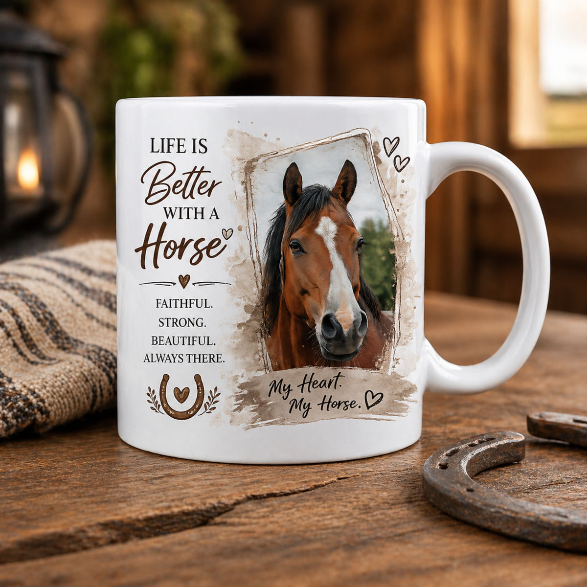 Life Is Better Horse Photo Mug – view 2