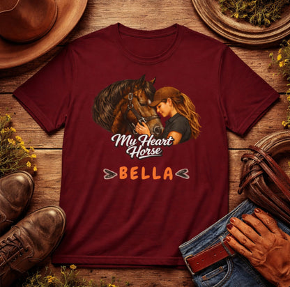My Heart Horse Personalized T-Shirt – view 3