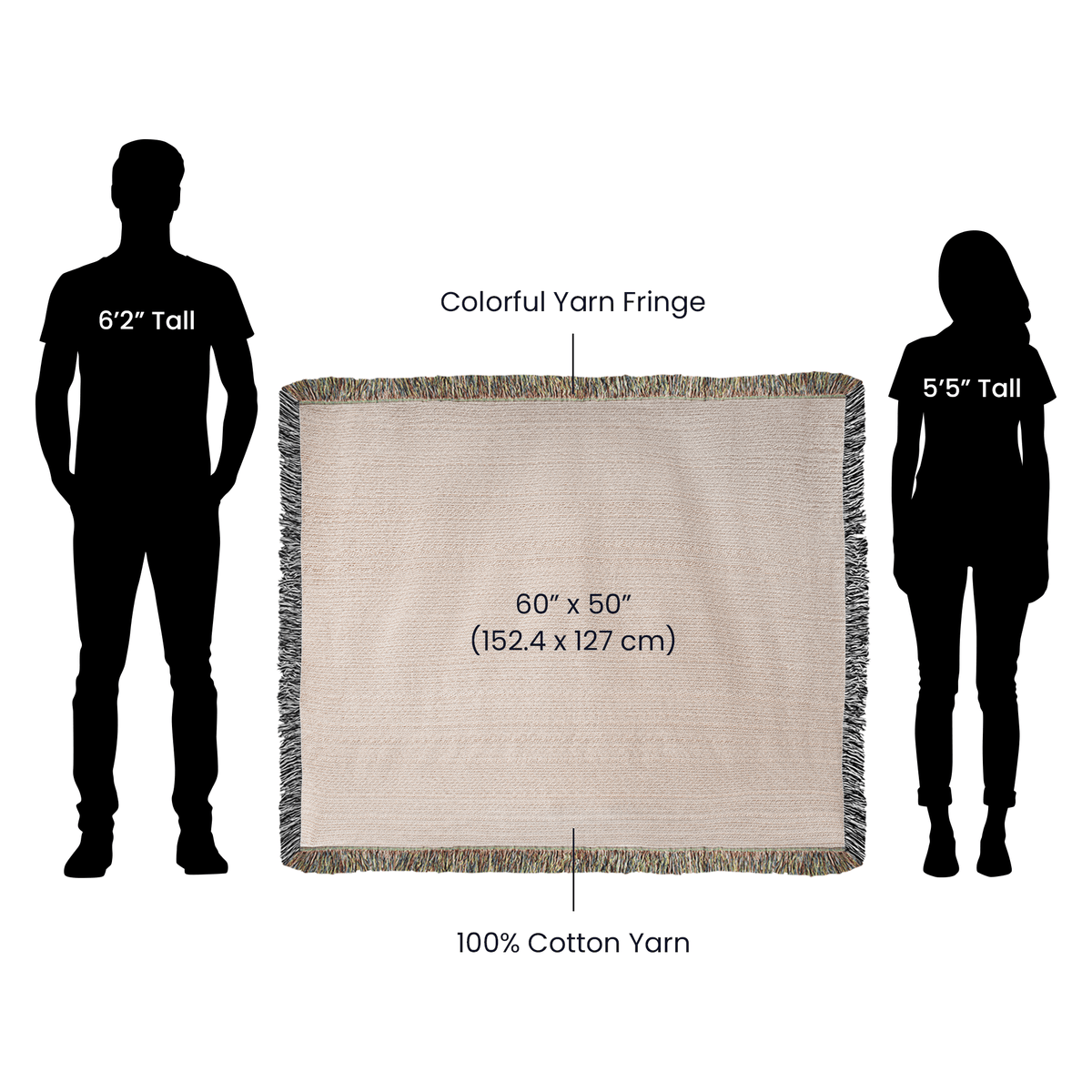 Personalized Horse Photo Woven Blanket with Name & Est Date – view 15