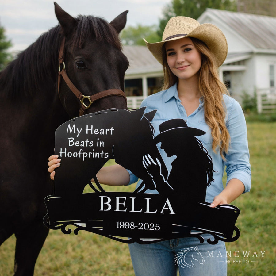 My Heart Beats in Hoofprints Stall Sign