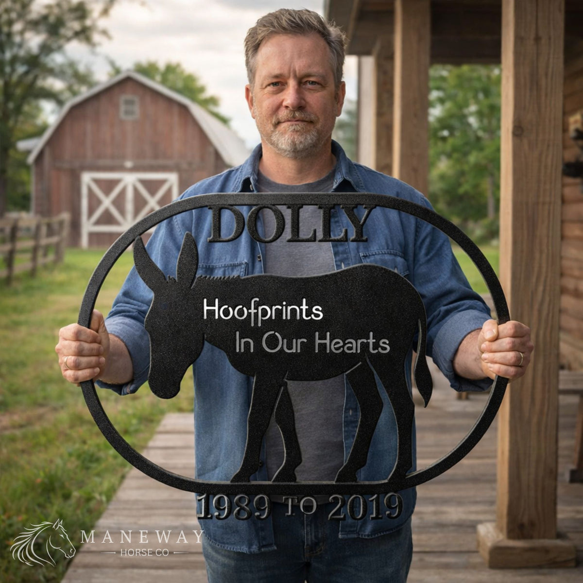 Dolly Donkey Memorial Stall Sign – view 2