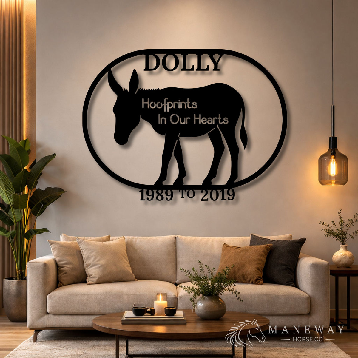 Dolly Donkey Memorial Stall Sign – view 5