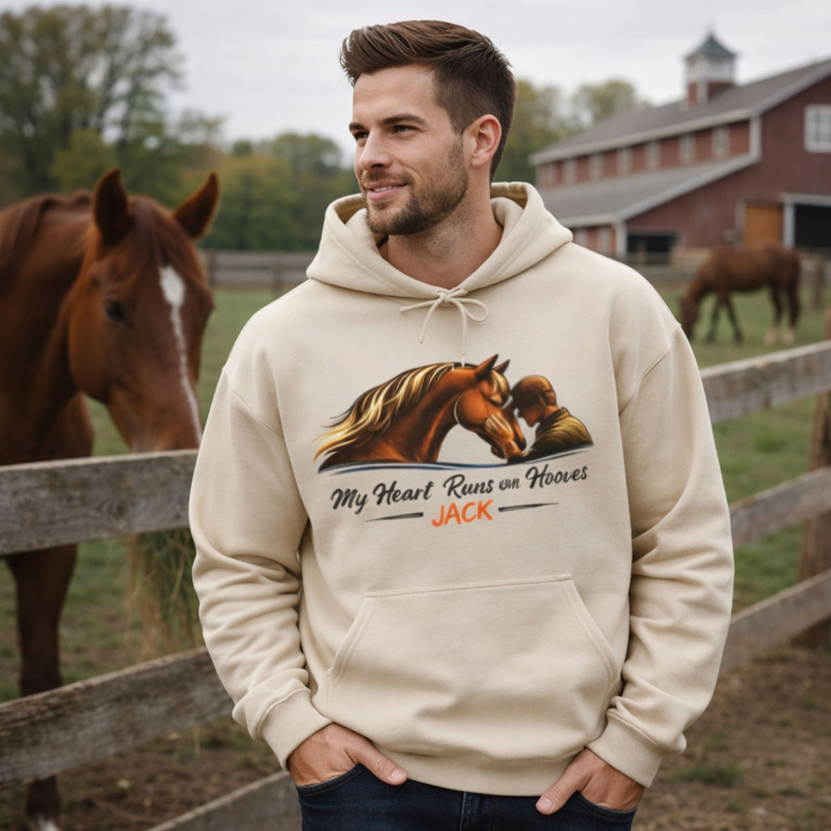My Heart Runs on Hooves Hoodie