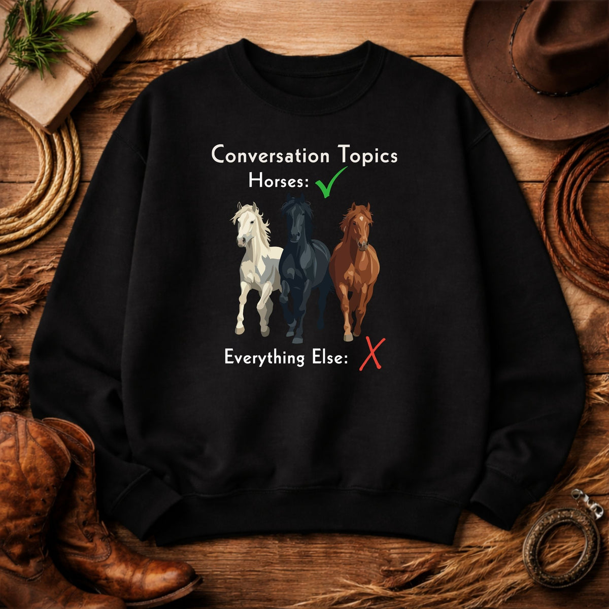 Horse Conversation Topics Sweatshirt – view 12