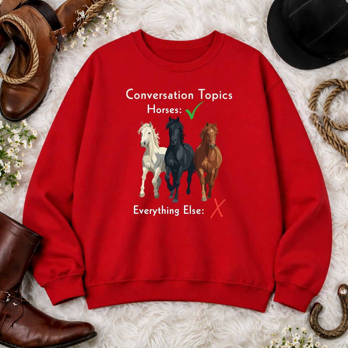Horse Conversation Topics Sweatshirt – view 10
