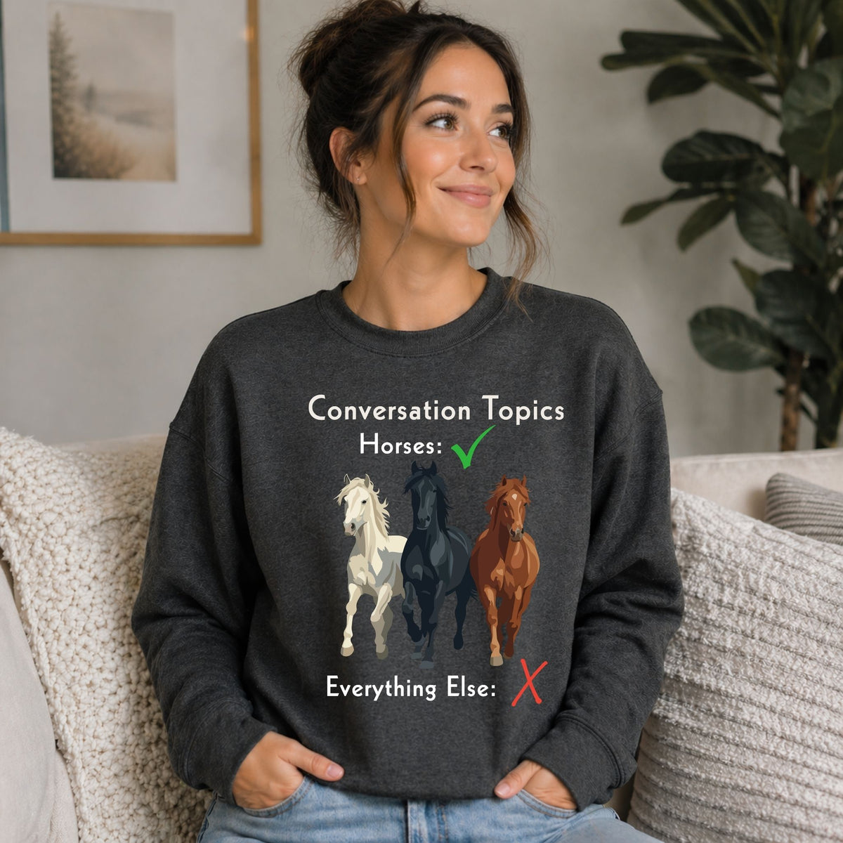 Horse Conversation Topics Sweatshirt – view 7