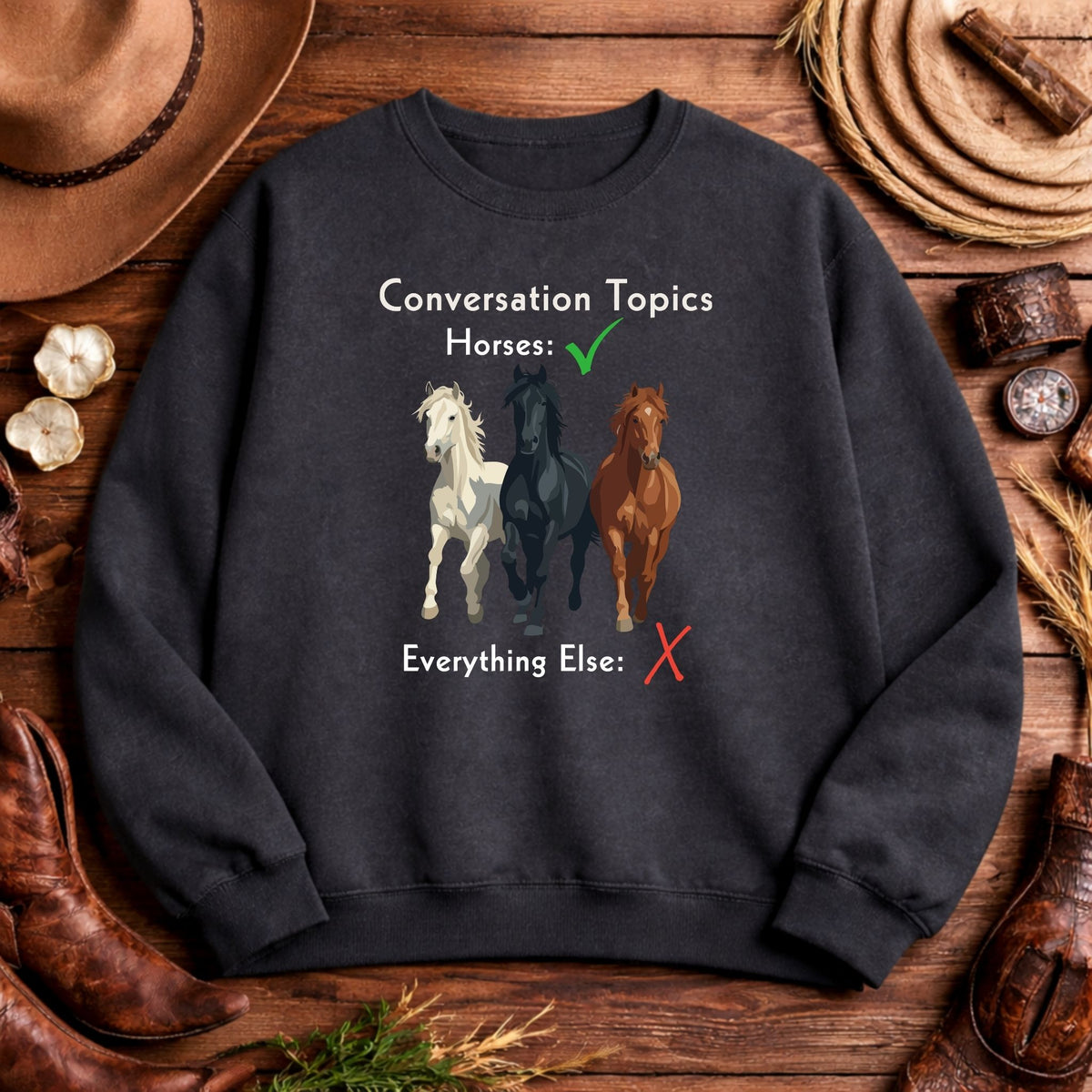 Horse Conversation Topics Sweatshirt – view 13