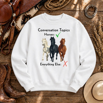 Horse Conversation Topics Sweatshirt – view 2