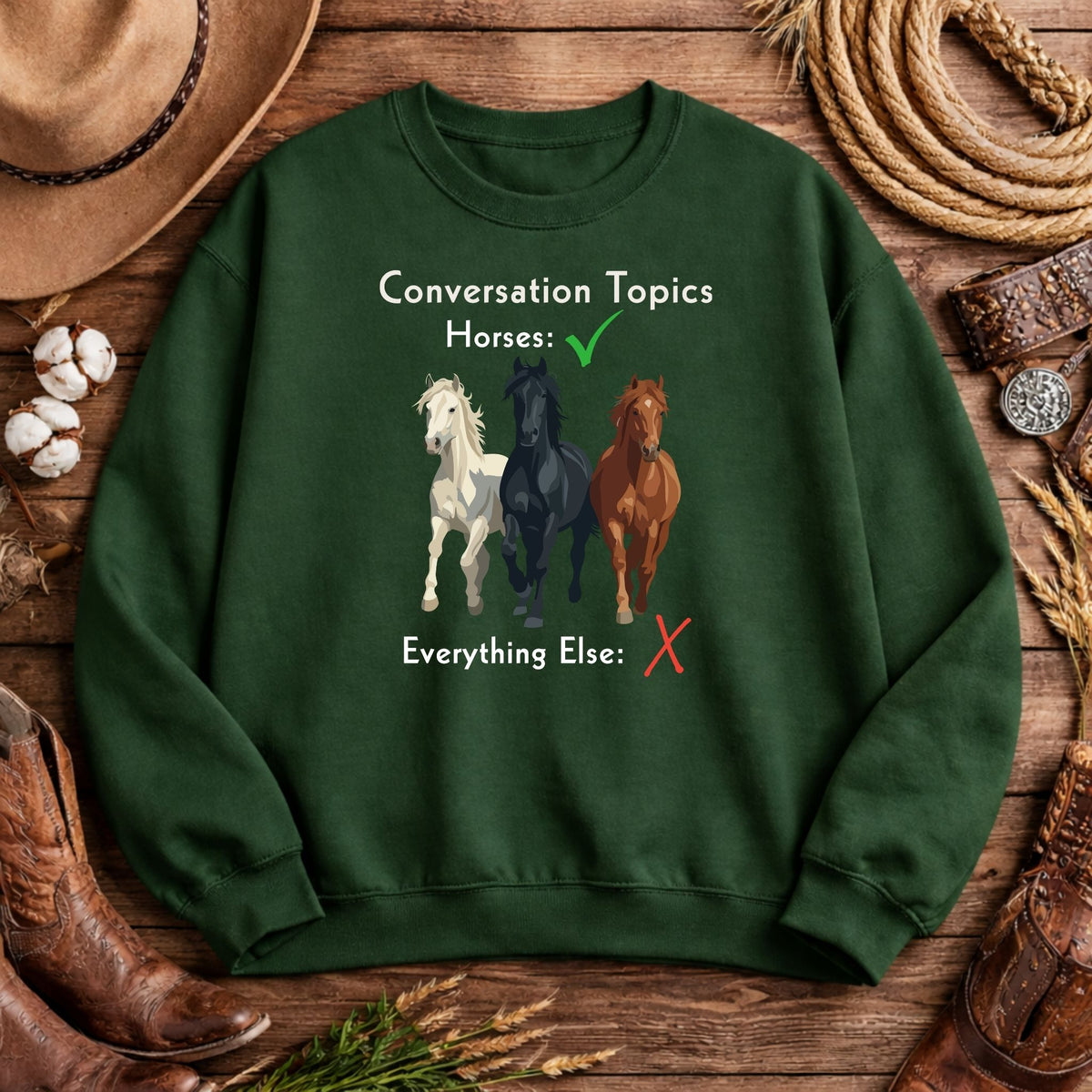 Horse Conversation Topics Sweatshirt – view 8