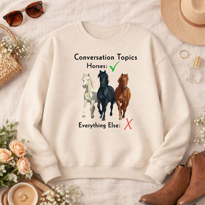 Horse Conversation Topics Sweatshirt – view 4