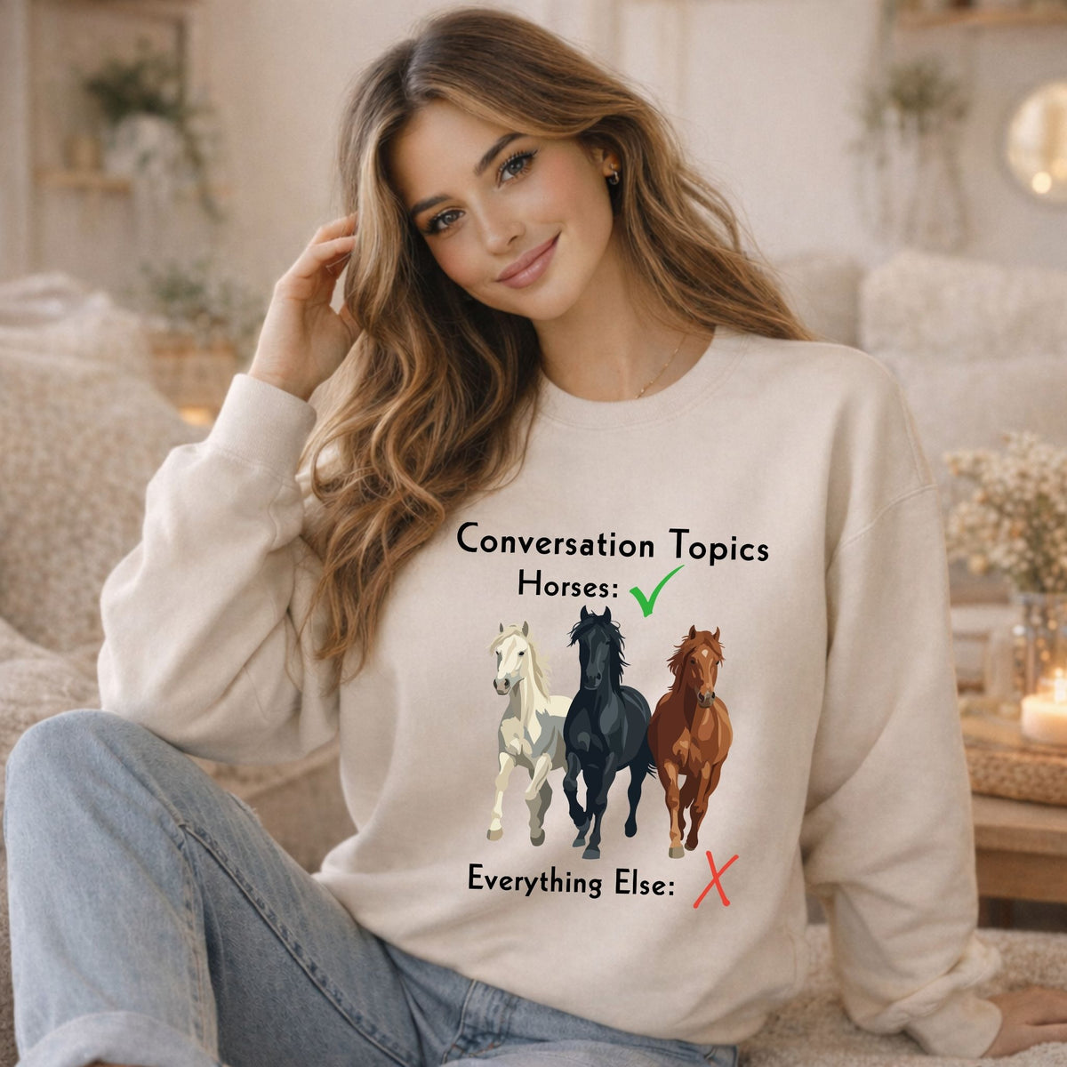 Horse Conversation Topics Sweatshirt – view 9