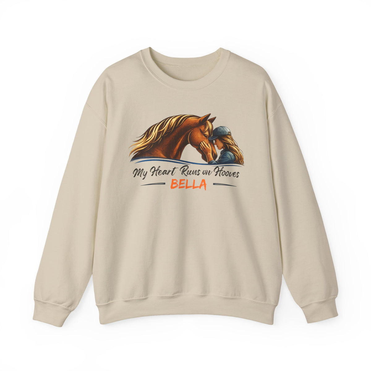 Personalized Heart Runs on Hooves Sweatshirt – view 5