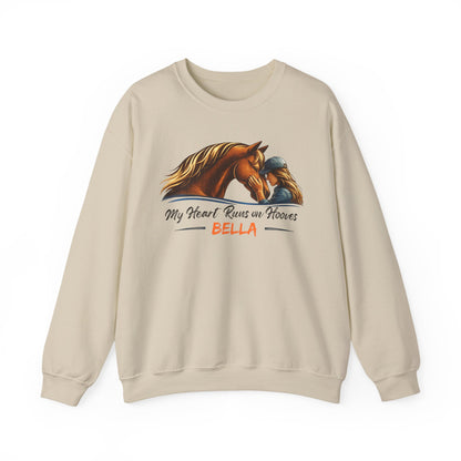 Personalized Heart Runs on Hooves Sweatshirt – view 5