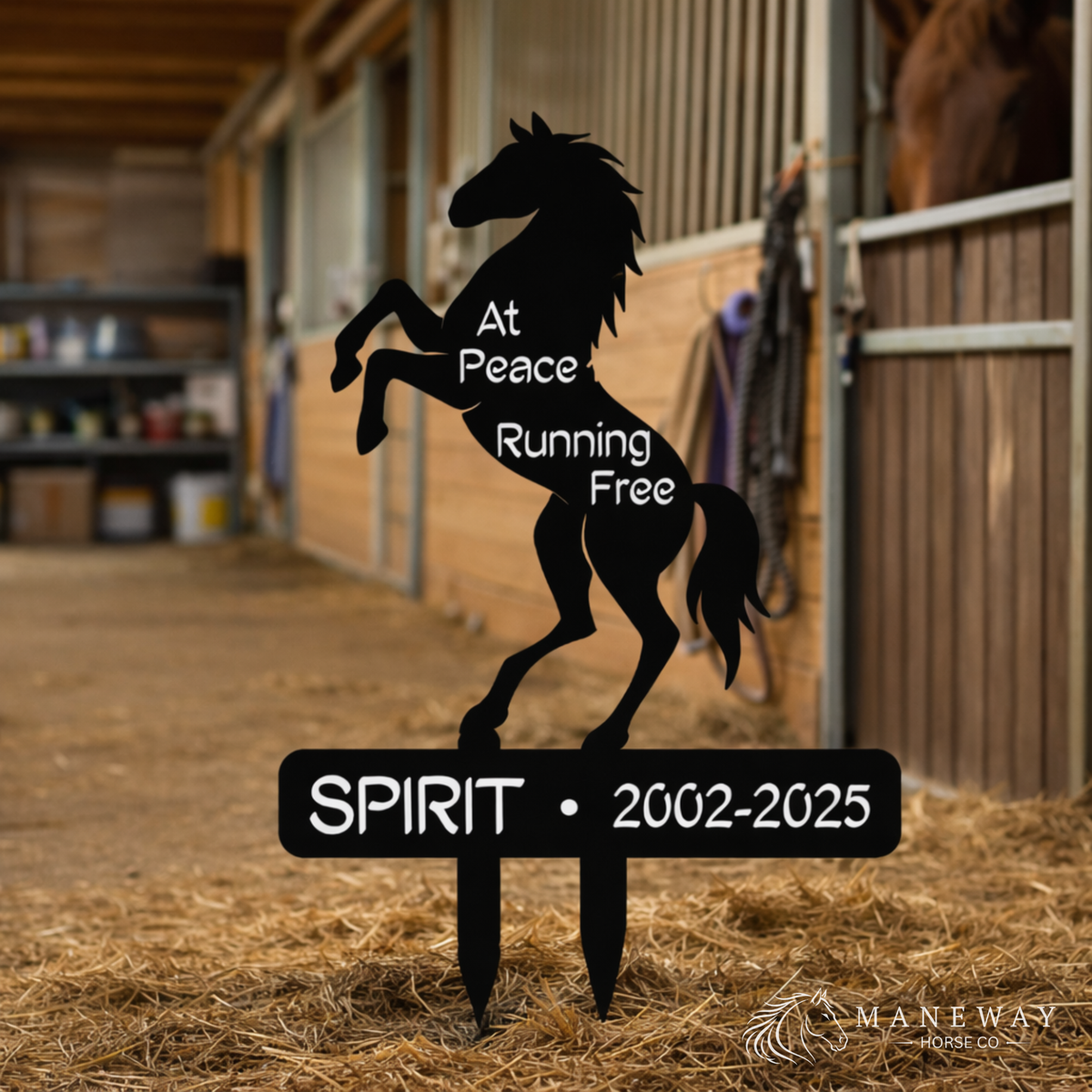 Spirit Rearing Horse Memorial Garden Stake – view 4