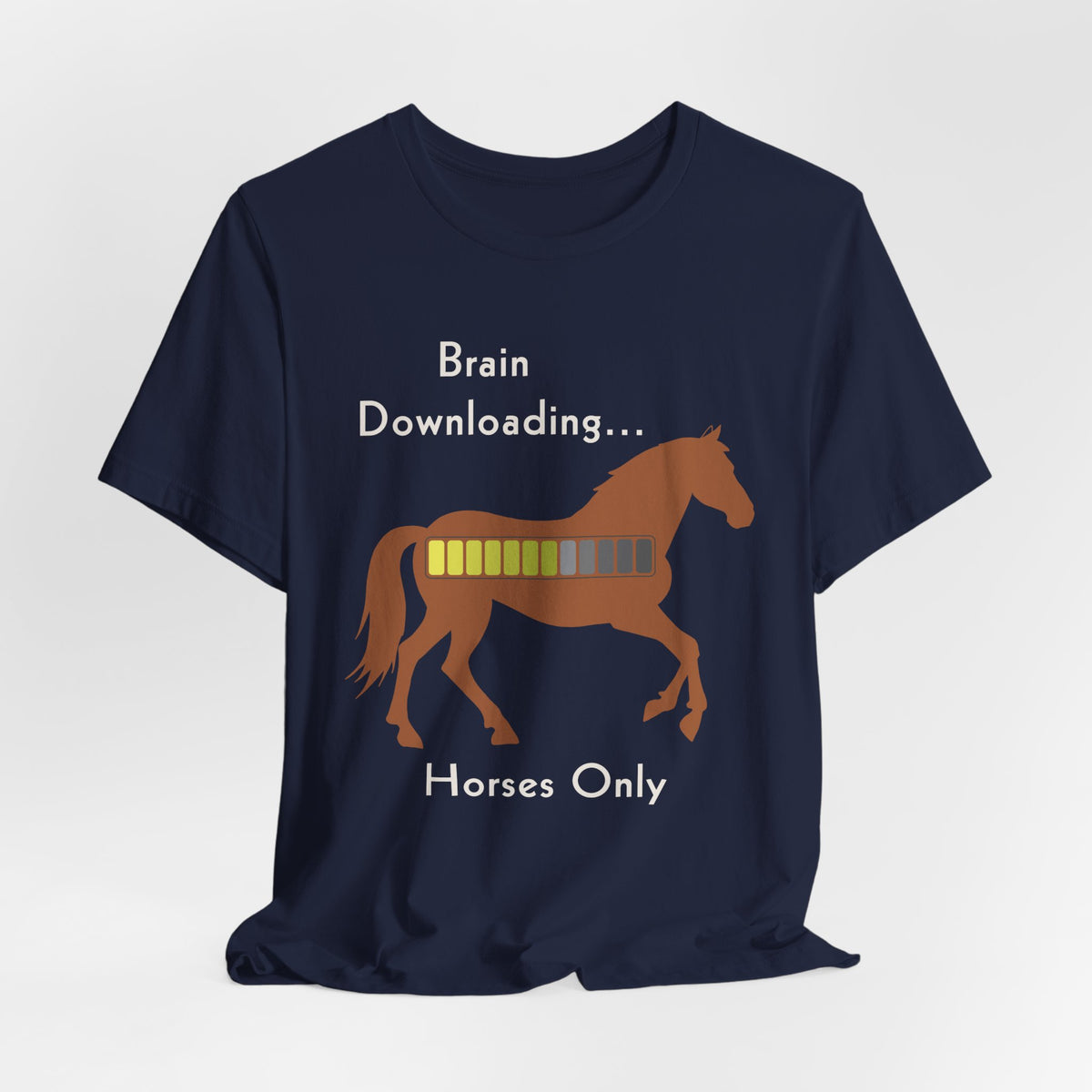 Brain Downloading Horses T-Shirt – view 4