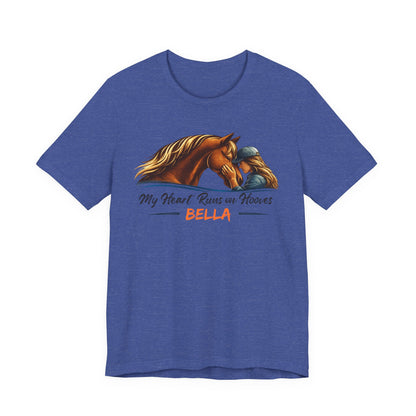 Personalized Heart Runs on Hooves T-Shirt – view 7