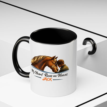 Heart Runs on Hooves Male Two-Tone Mug – view 5