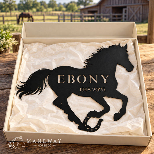 Ebony Horse Memorial Stall Sign