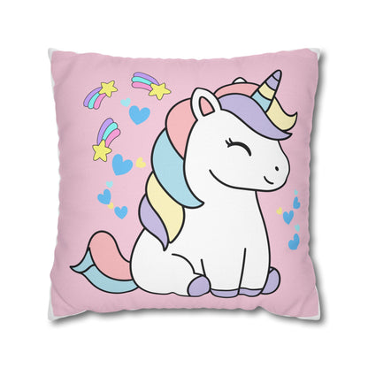 Sleepy Pastel Unicorn Throw Pillowcase
