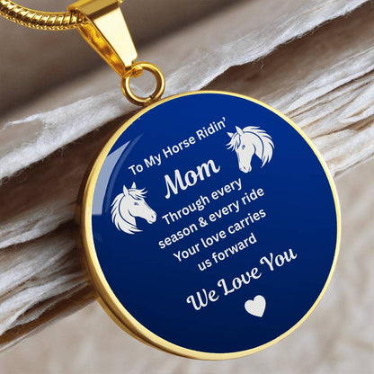 Horse Ridin Mom Circle Necklace – view 8