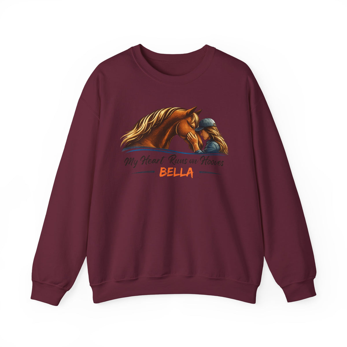 Personalized Heart Runs on Hooves Sweatshirt – view 11