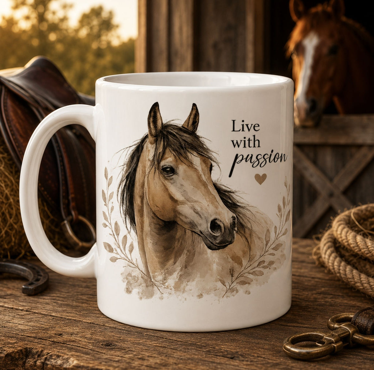 Live with Passion Horse Mug – view 2