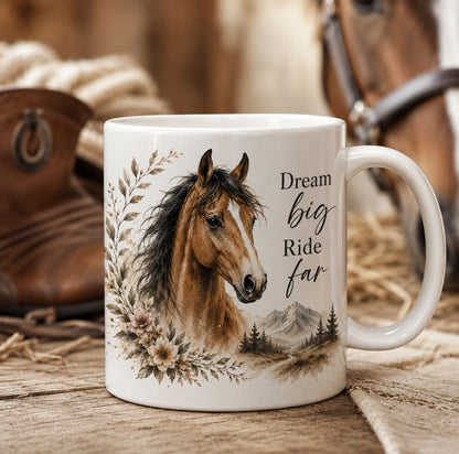 Dream Big Ride Far Horse Mug – view 2