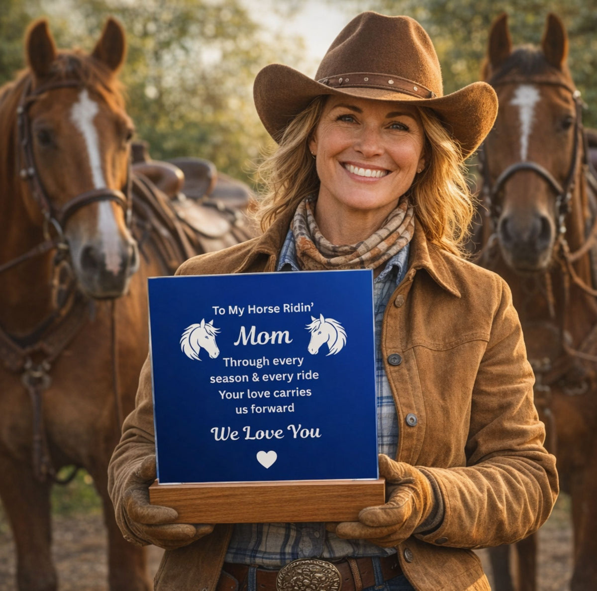 Horse Ridin’ Mom Message Plaque – view 2